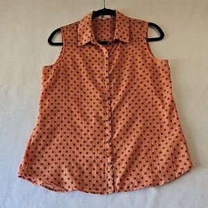 Kut‎ from the Kloth Orange Polka Dot Blouse